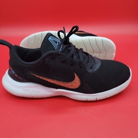 Nike Flex Experience Run 10 Dark Obsidian Hyper Crimson Sneaker Men's 8 Shoes - Picture 14 of 15